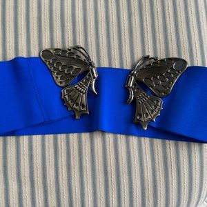 Blue elastic belt